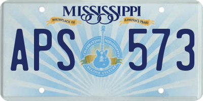 MS license plate APS573
