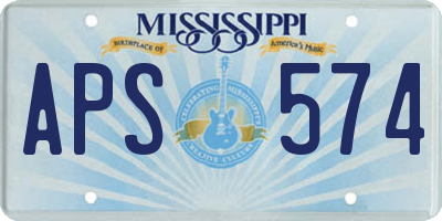 MS license plate APS574