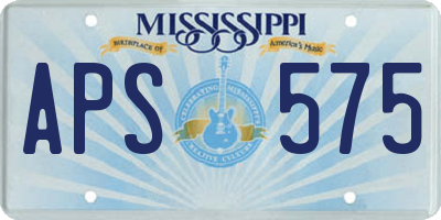 MS license plate APS575