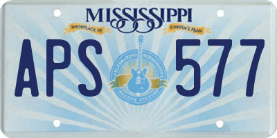 MS license plate APS577
