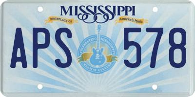 MS license plate APS578