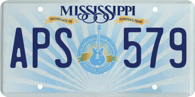 MS license plate APS579