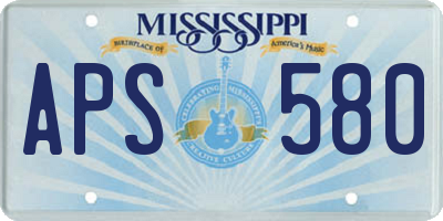 MS license plate APS580