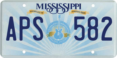 MS license plate APS582