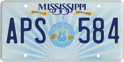 MS license plate APS584