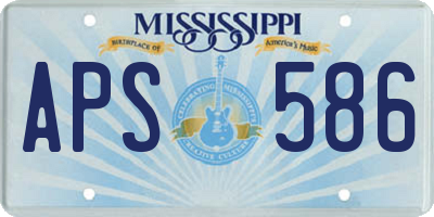 MS license plate APS586