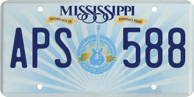 MS license plate APS588