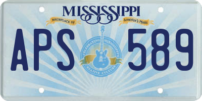 MS license plate APS589