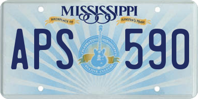 MS license plate APS590
