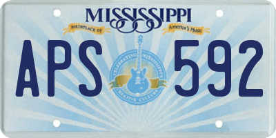 MS license plate APS592