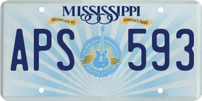 MS license plate APS593