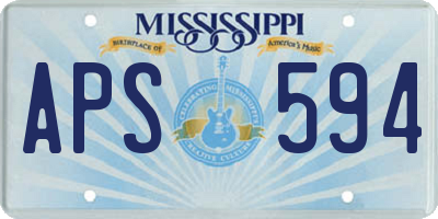 MS license plate APS594