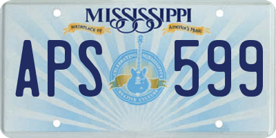 MS license plate APS599