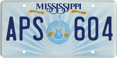 MS license plate APS604