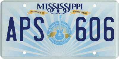 MS license plate APS606