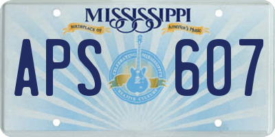 MS license plate APS607