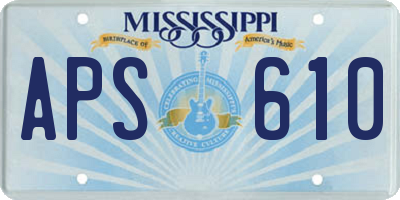 MS license plate APS610