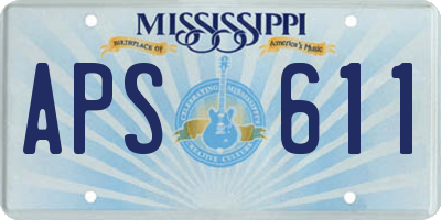 MS license plate APS611
