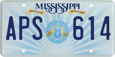 MS license plate APS614