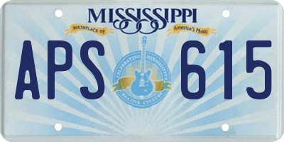 MS license plate APS615