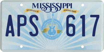 MS license plate APS617