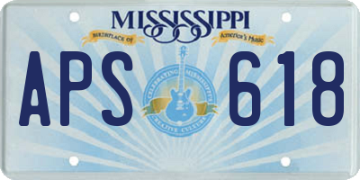 MS license plate APS618