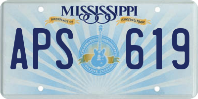 MS license plate APS619