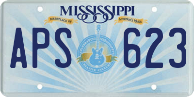 MS license plate APS623