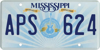 MS license plate APS624