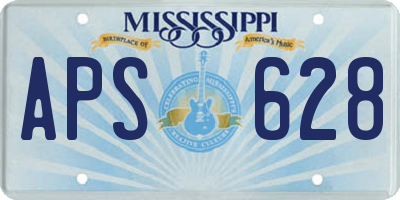 MS license plate APS628