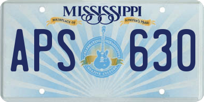 MS license plate APS630