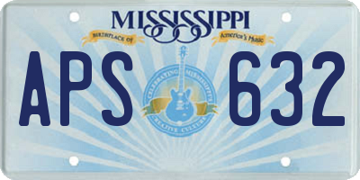 MS license plate APS632