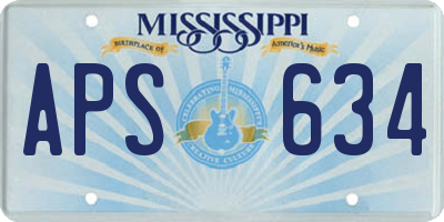 MS license plate APS634