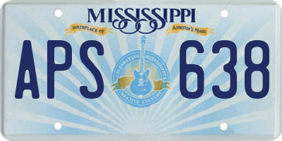 MS license plate APS638