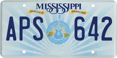MS license plate APS642