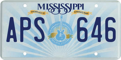 MS license plate APS646