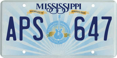 MS license plate APS647