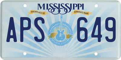 MS license plate APS649