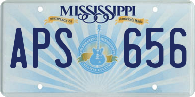 MS license plate APS656