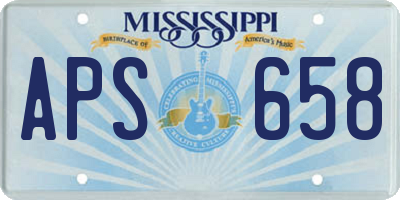MS license plate APS658