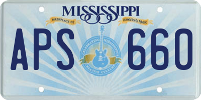 MS license plate APS660