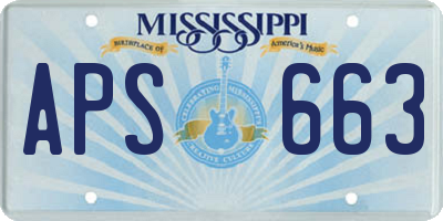 MS license plate APS663