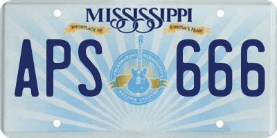 MS license plate APS666