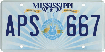 MS license plate APS667
