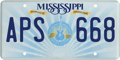 MS license plate APS668