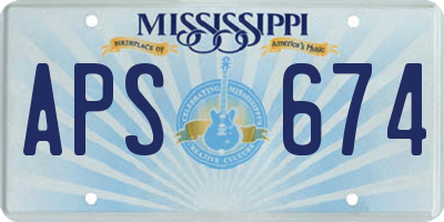 MS license plate APS674