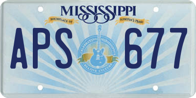 MS license plate APS677