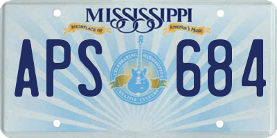 MS license plate APS684