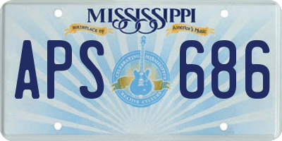 MS license plate APS686