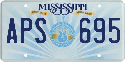 MS license plate APS695